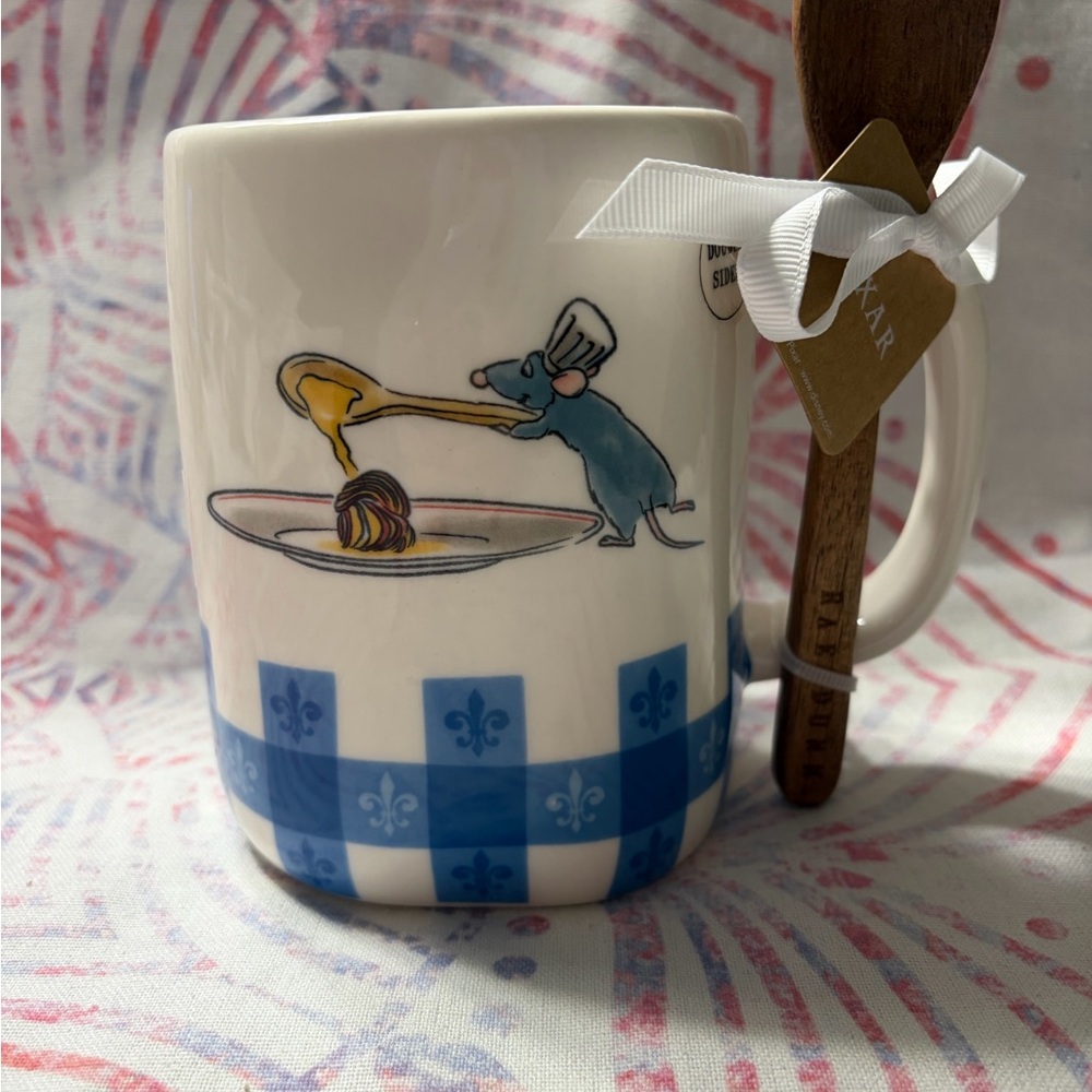 Rae Dunn Disney ratatouille remy Checkered Mug